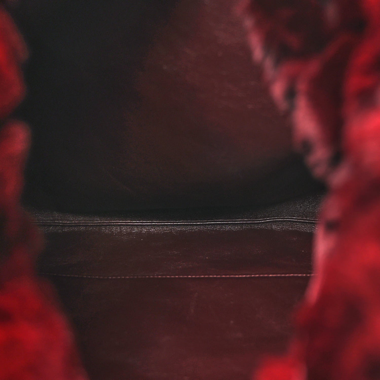 Chanel Rabbit Fur Quilted Pattern Shopping Tote Burgundy 5 of 9