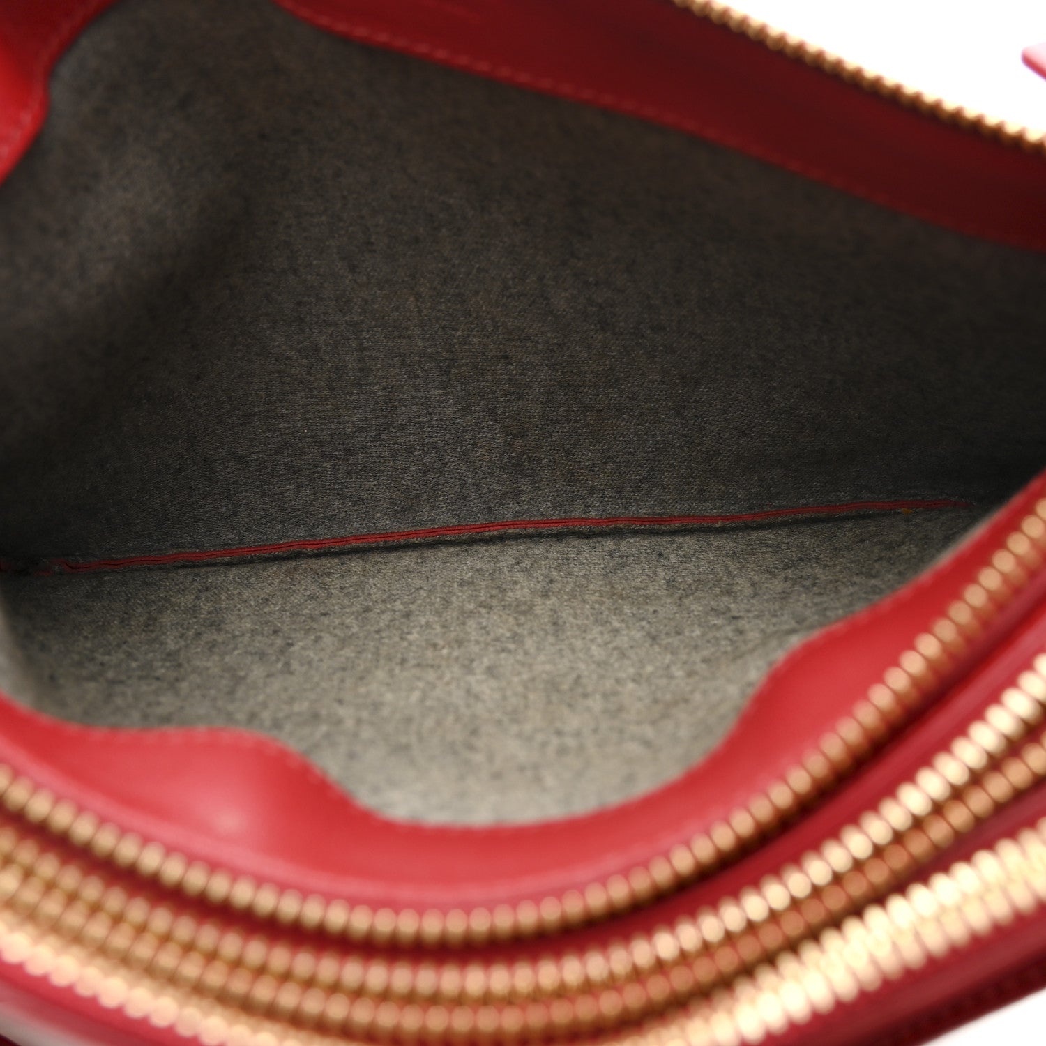 Celine Lambskin Large Trio Crossbody Bag Red 6 of 19