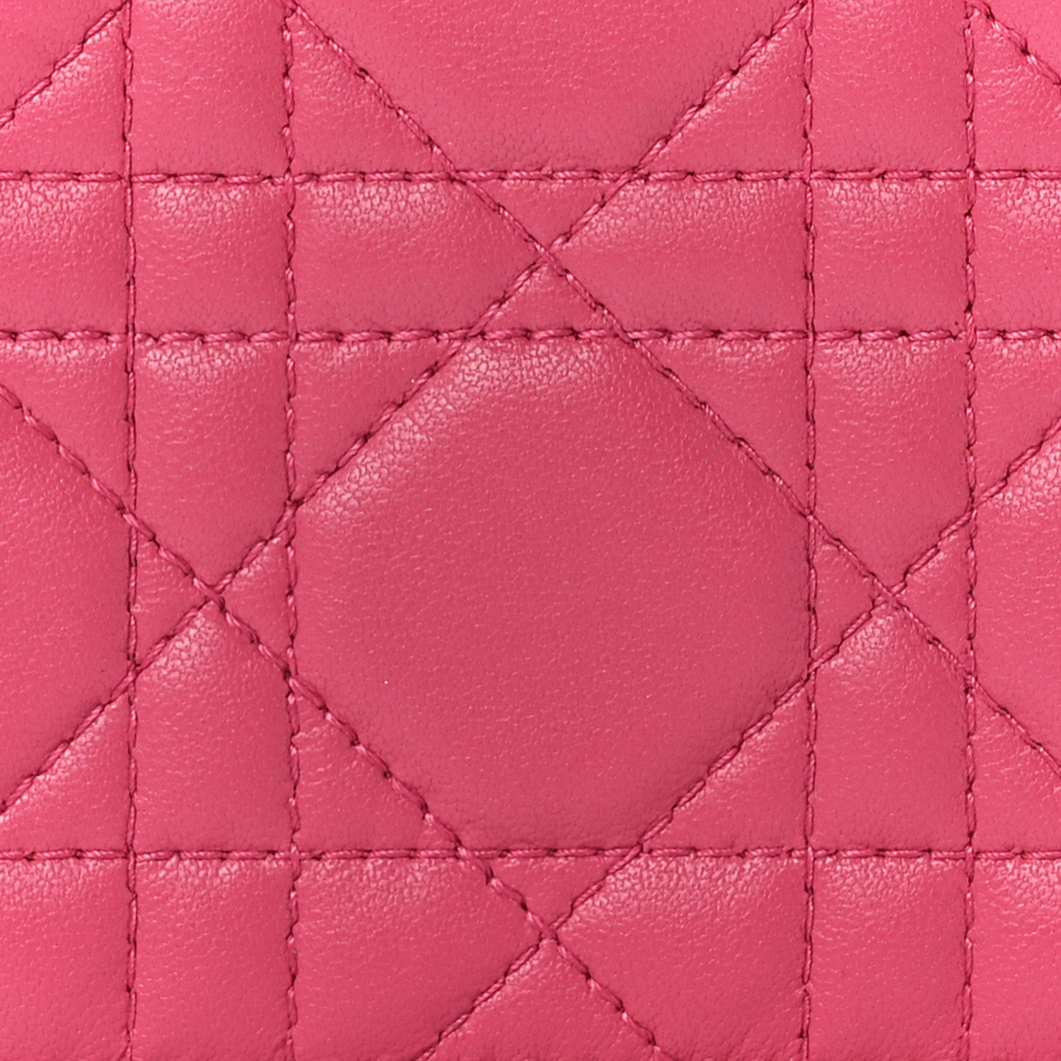 Christian Dior Lambskin Cannage Mini Lady Dior Wallet Pink 9 of 13