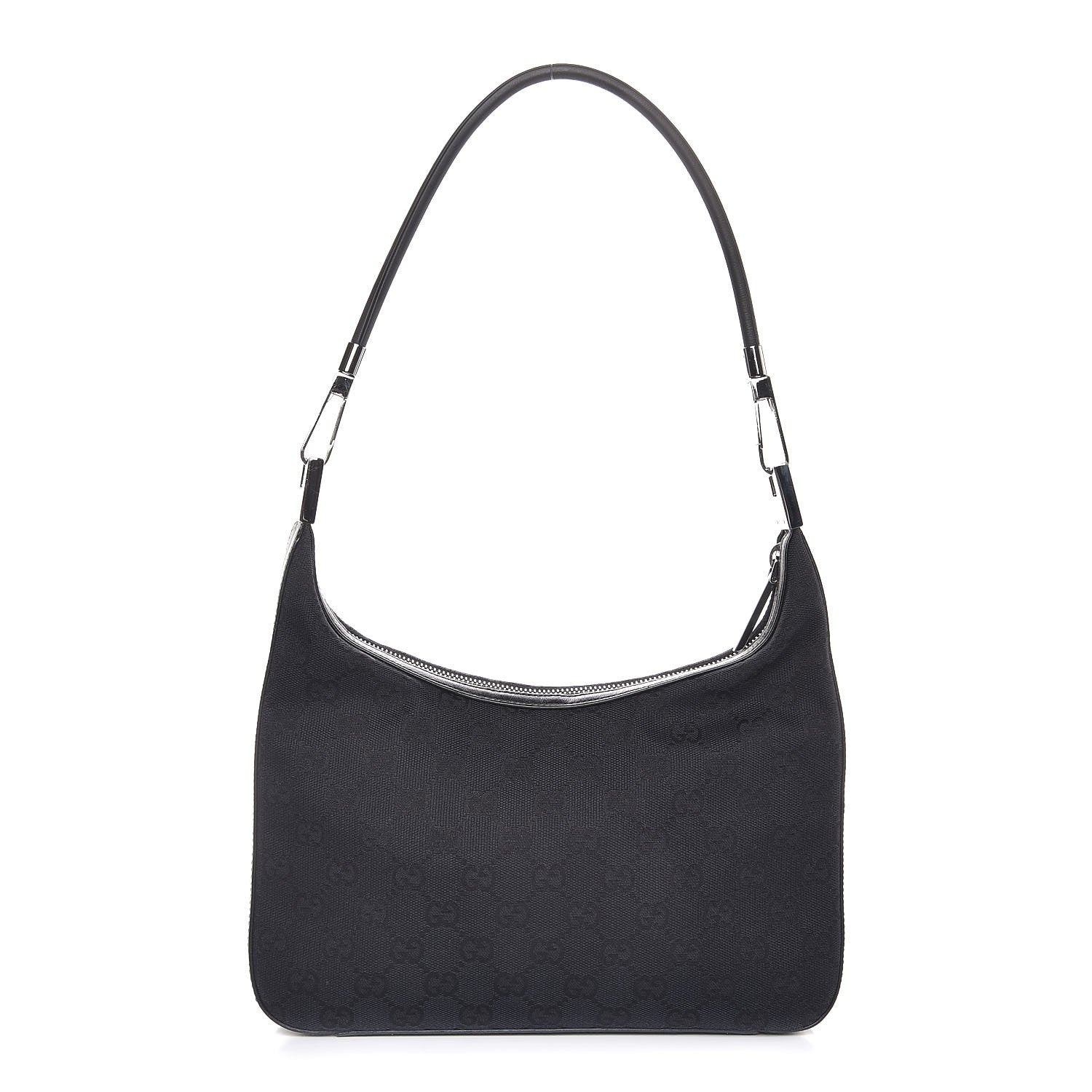 Gucci Monogram GG Small Clasp Hobo Black 1 of 7