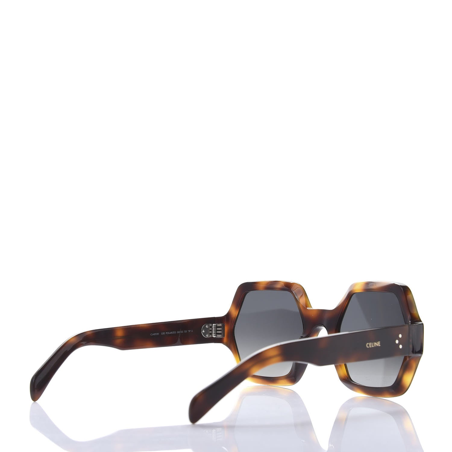 Celine Acetate Octagon Polarized Sunglasses CL401311 Blonde Havana 4 of 8
