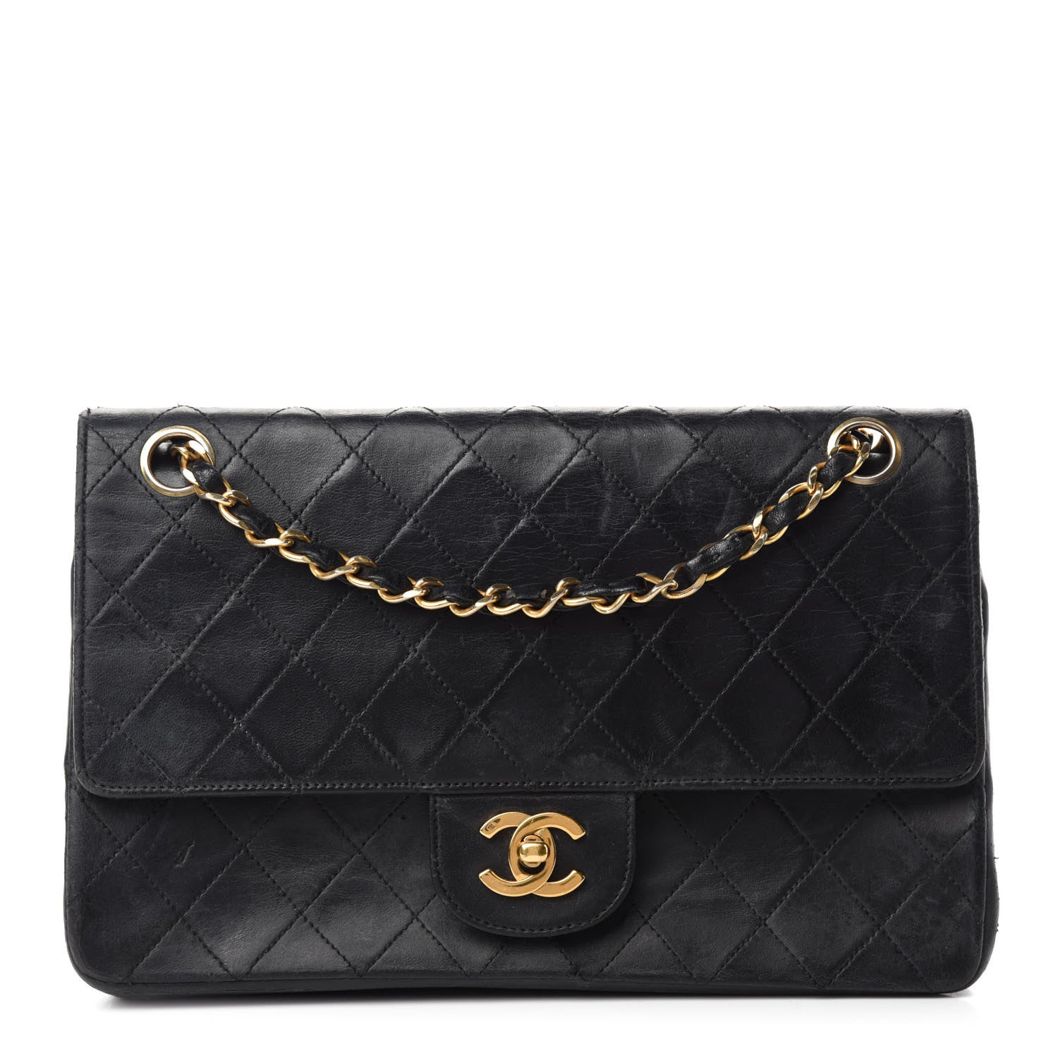 Chanel Lambskin Quilted Medium Double Flap Black 1 of 17