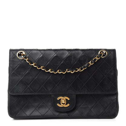 Chanel Lambskin Quilted Medium Double Flap Black 1 of 17