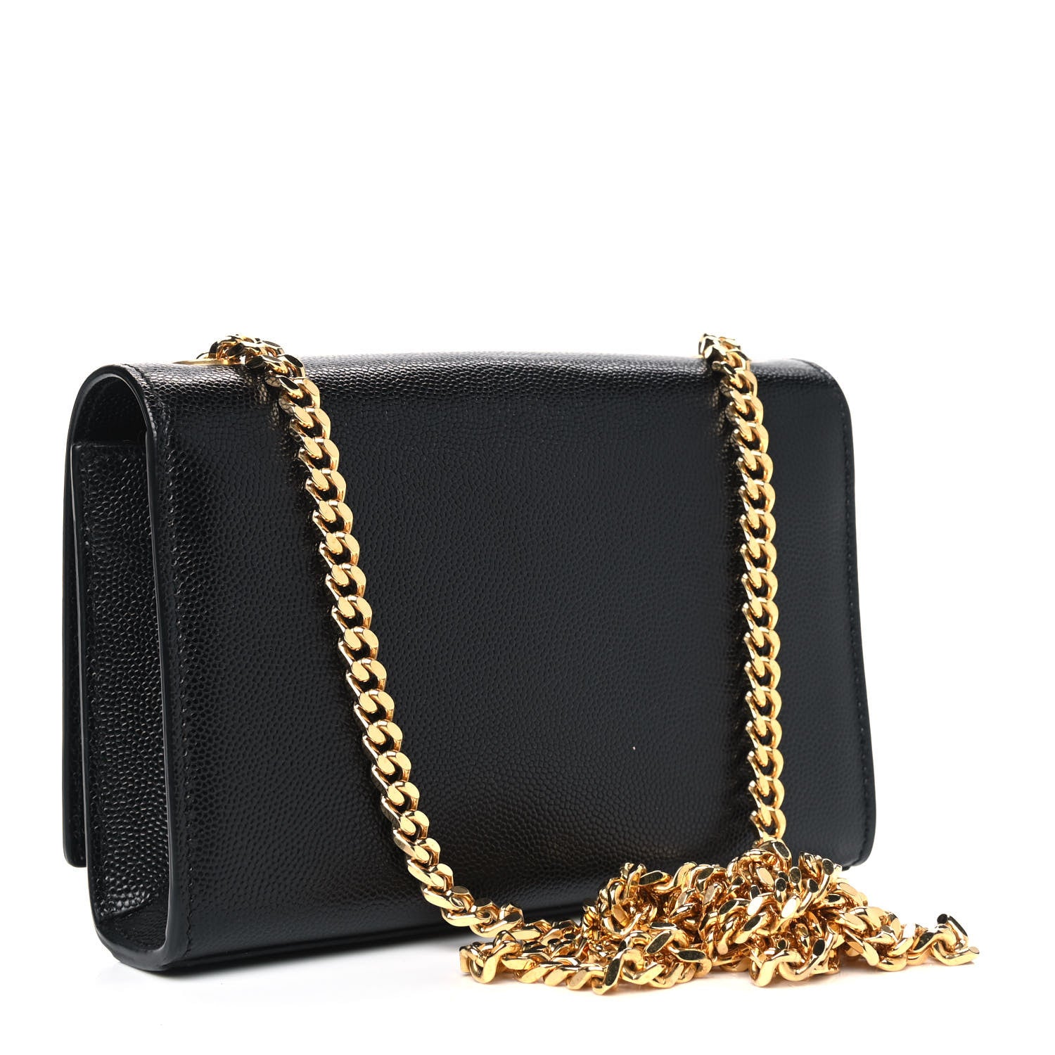 Saint Laurent Grain De Poudre Small Monogram Kate Satchel Black 2 of 5