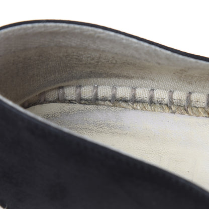 Chanel Suede Camellia CC Espadrilles 38 Black 11 of 14