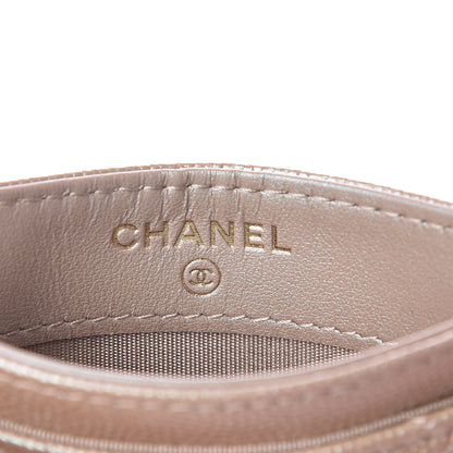 Chanel Iridescent Caviar Quilted Card Holder Beige 6 of 9
