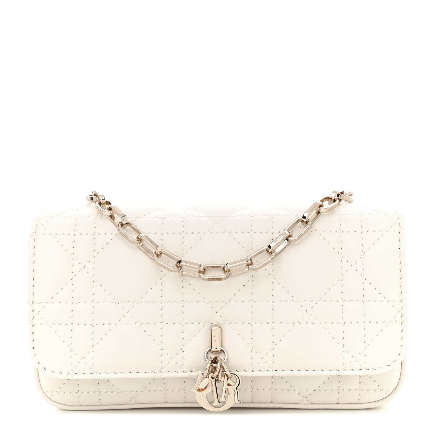 Christian Dior Lambskin Cannage Dior Talk Phone Pouch Latte 1 of 10