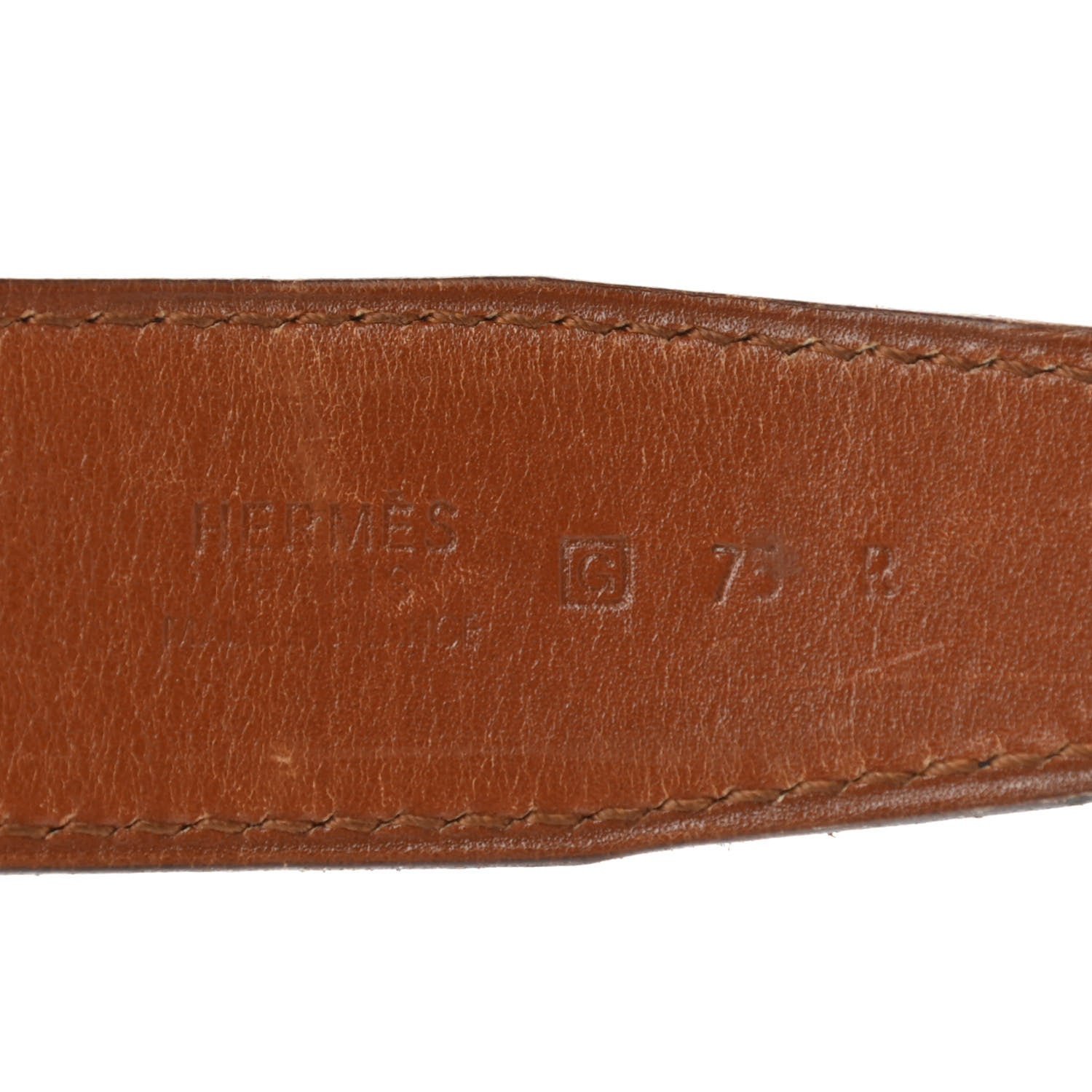 Hermes Box Chamonix 32mm H Belt 75 Black Gold 5 of 9