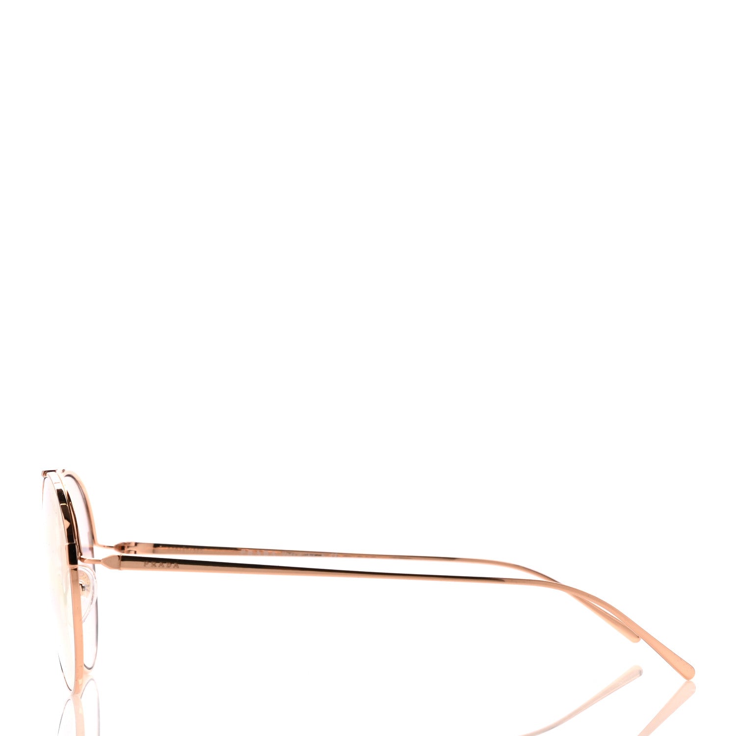 Prada Round Sunglasses SPR 56U Rose Gold 3 of 8