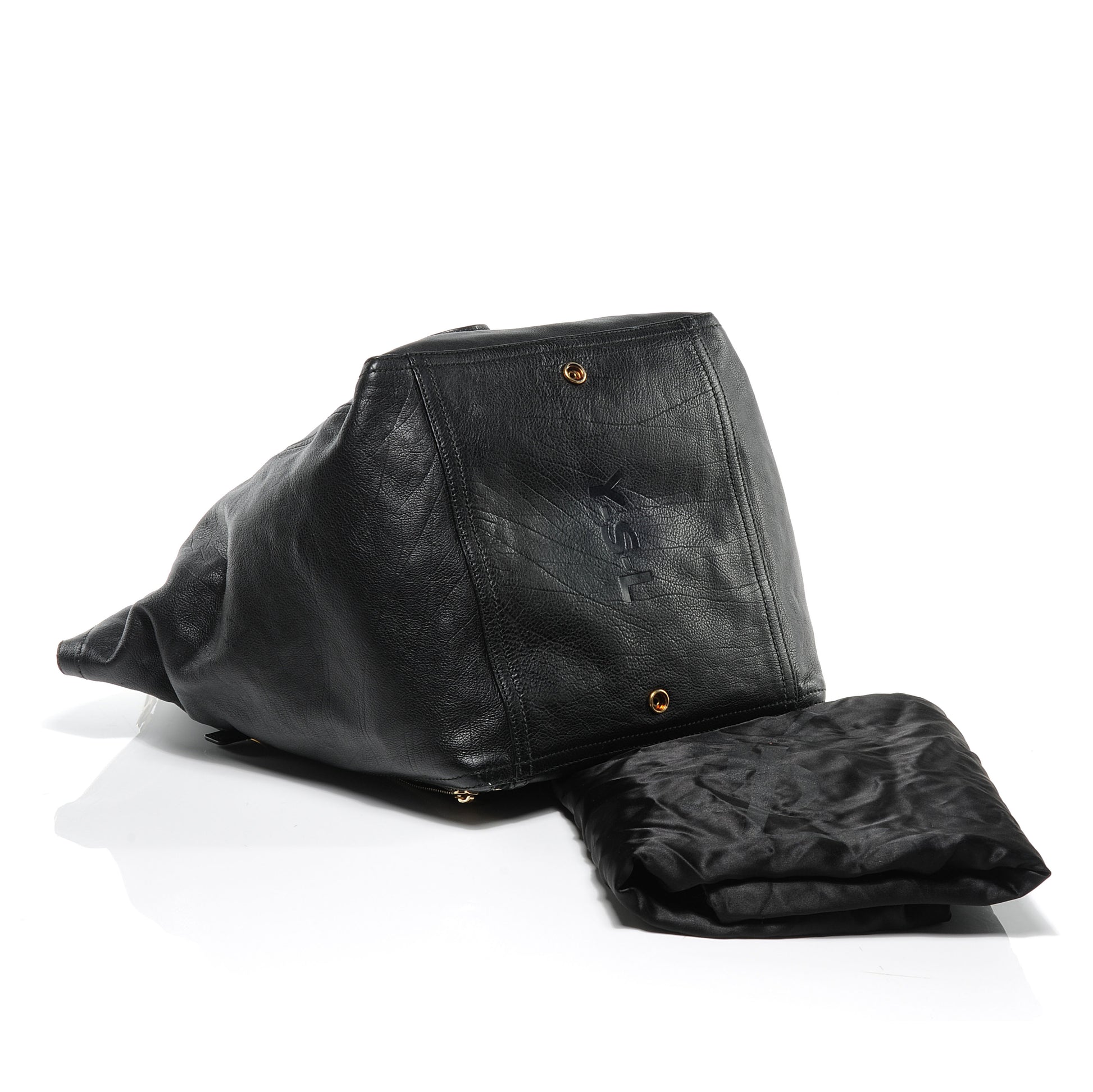 Saint Laurent Leather Large Downtown Tote Black 4 of 7