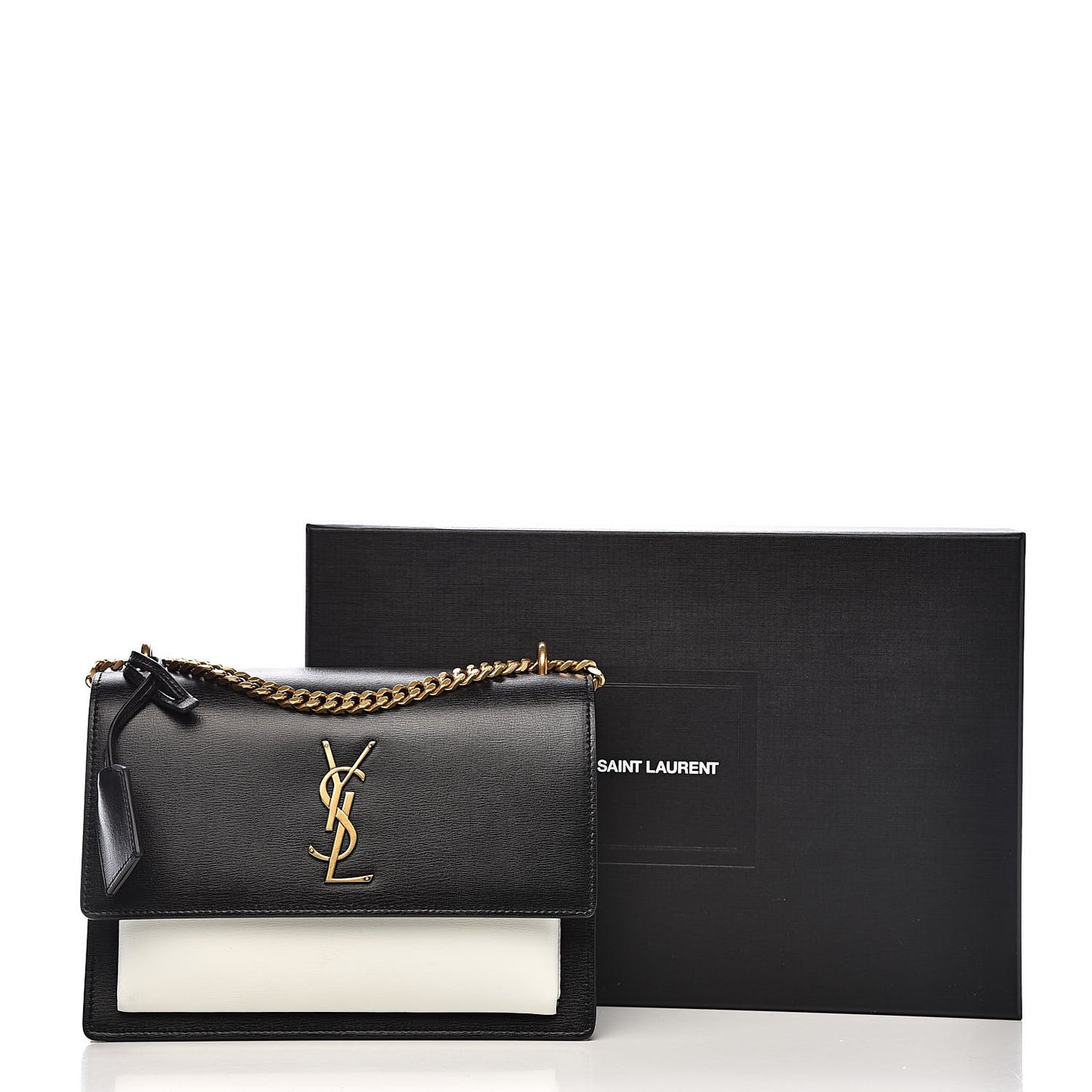Calfskin Bi-Color Medium Monogram Sunset Black Pearl White