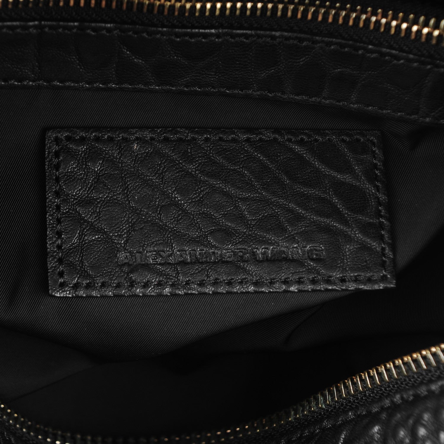Alexander Wang Pebbled Lambskin Rocco Black Pale Gold Hardware 6 of 7
