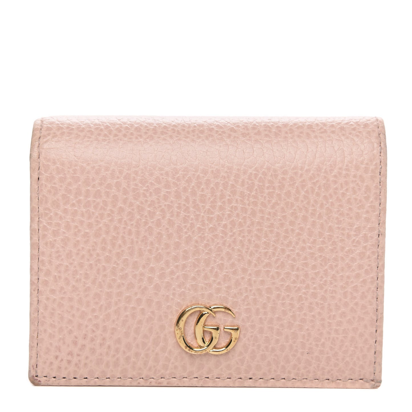 Dollar Calfskin GG Marmont Card Case Perfect Pink