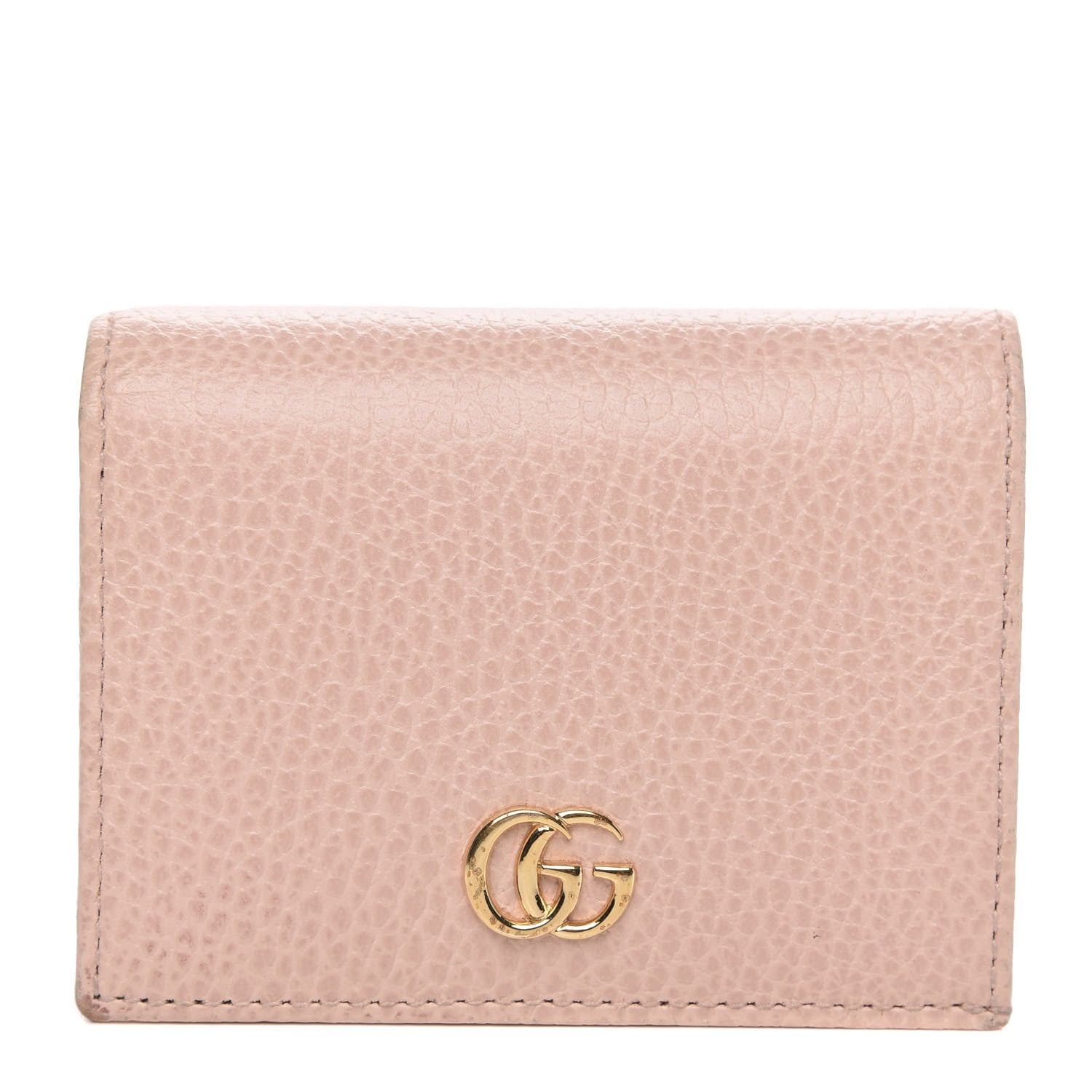 Gucci Dollar Calfskin GG Marmont Card Case Perfect Pink 1 of 9