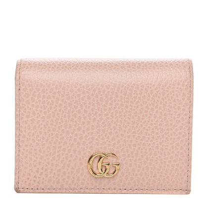 Gucci Dollar Calfskin GG Marmont Card Case Perfect Pink 1 of 9