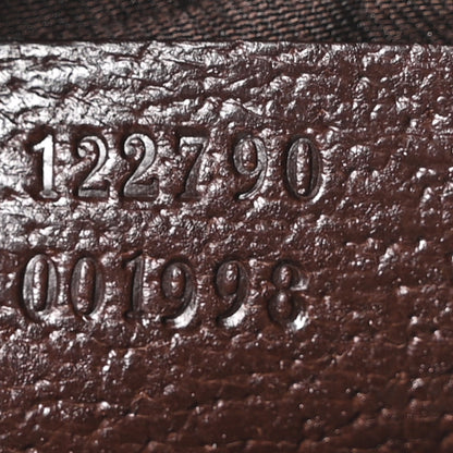 Gucci Monogram Web Medium Half Moon Hobo Dark Brown 7 of 10