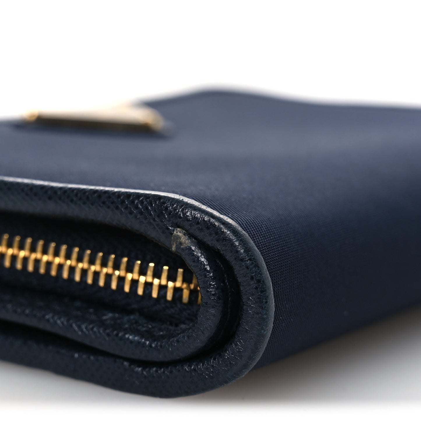 Nylon Saffiano Metal Wallet Royal