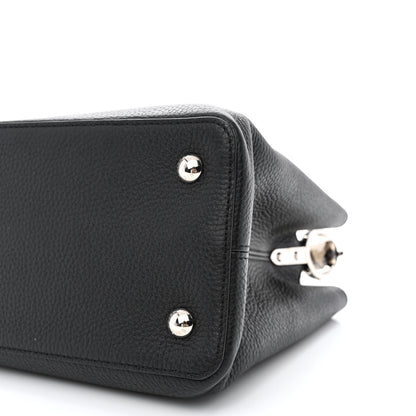 Louis Vuitton Taurillon Snakeskin Capucines MM Black 10 of 12