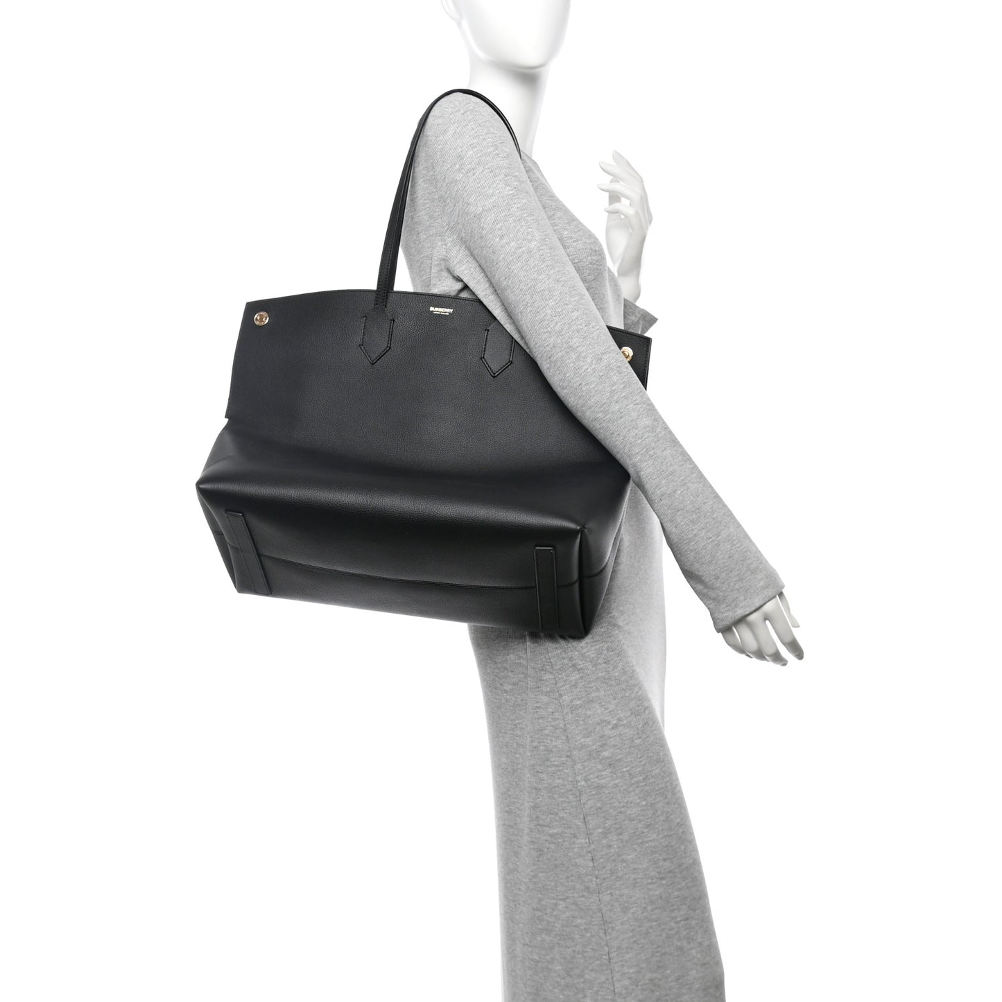 Calfskin Large Society Tote Black