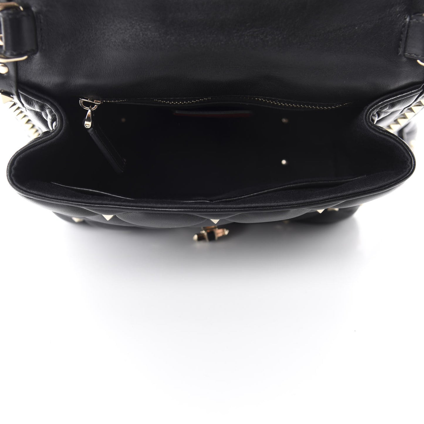 Lambskin VLTN Print Candystud Top Handle Bag Black