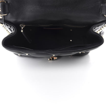 Valentino Garavani Lambskin VLTN Print Candystud Top Handle Bag Black 6 of 12