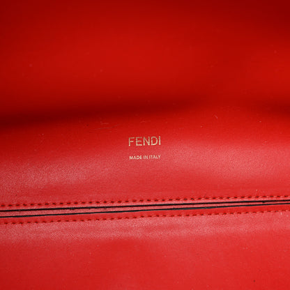 Fendi Vitello Liberty Plexiglass Stamp Patch Perforated Medium Runaway Shopper Tote Nocciola 6 of 12