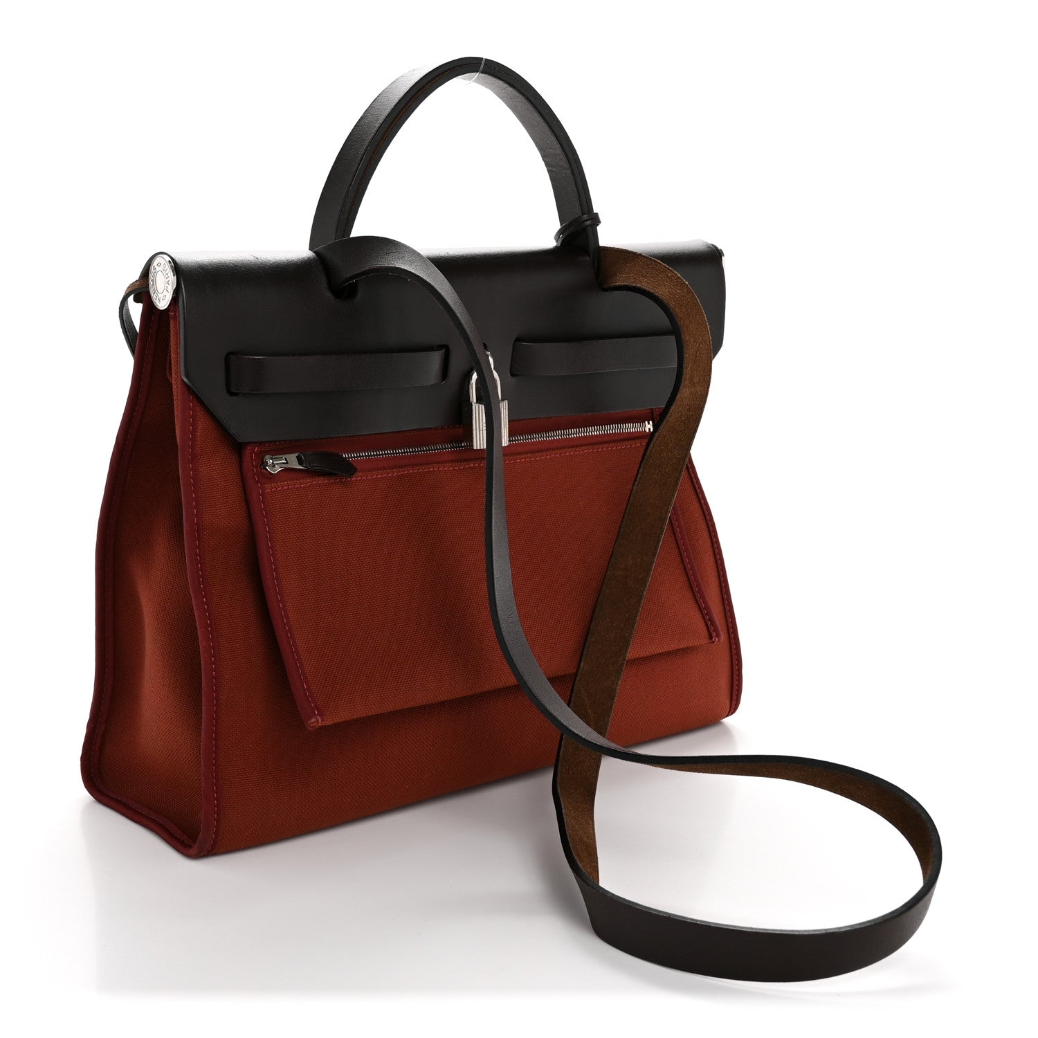 Hermes Toile Vache Hunter Herbag Zip 31 PM Rouge H Ebene 4 of 14