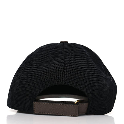 Gucci GG Supreme Monogram Tiger Savanah Textured Dollar Calfskin Retro Interlocking G Mesh Baseball Hat S Beige Ebony Multicolor 6 of 9