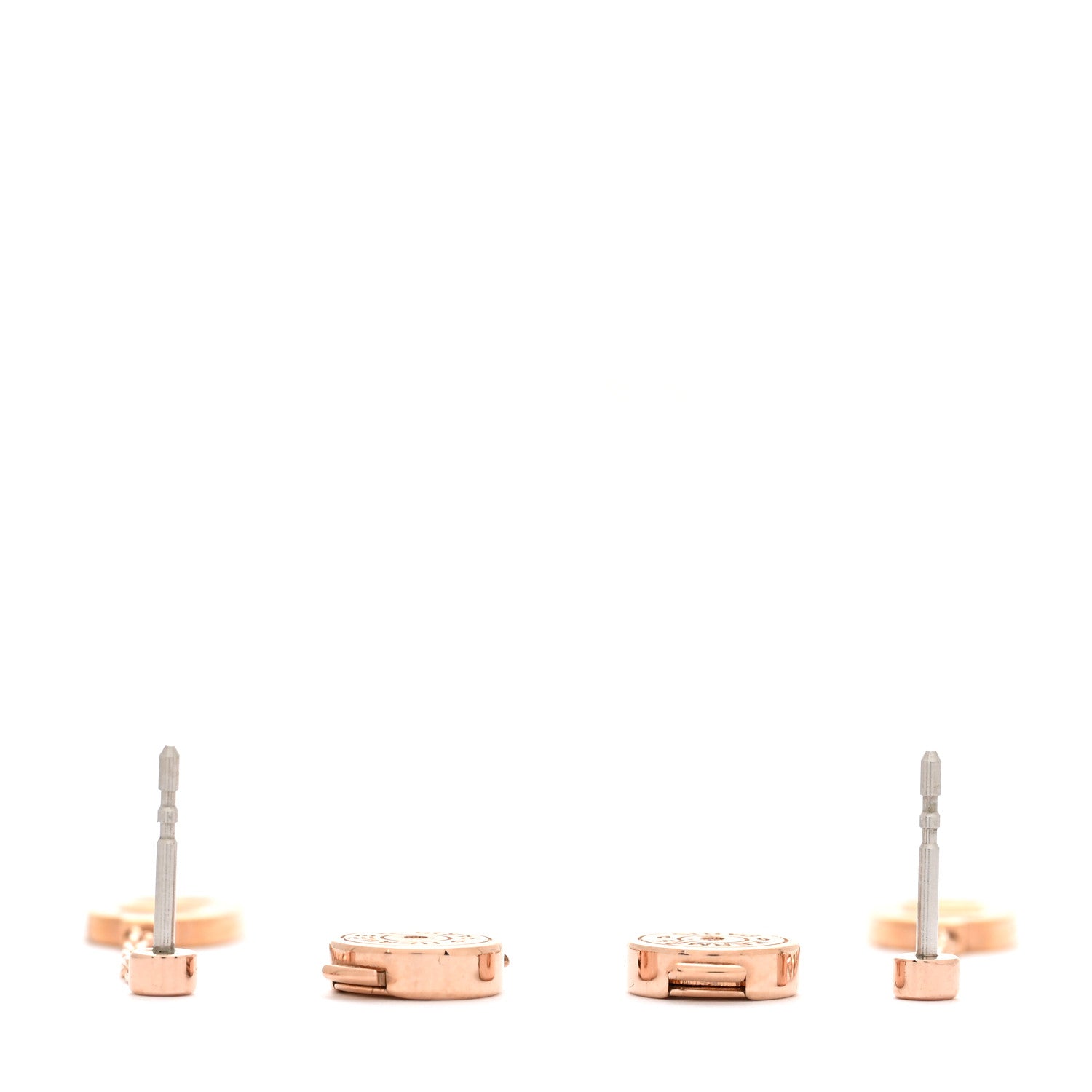 Hermes Rose Gold Lacquered Farandole Drop Earrings Black 3 of 7