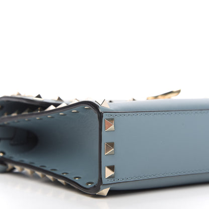 Valentino Garavani Vitello Rockstud Flip Lock Crossbody Bag Light Blue 6 of 11