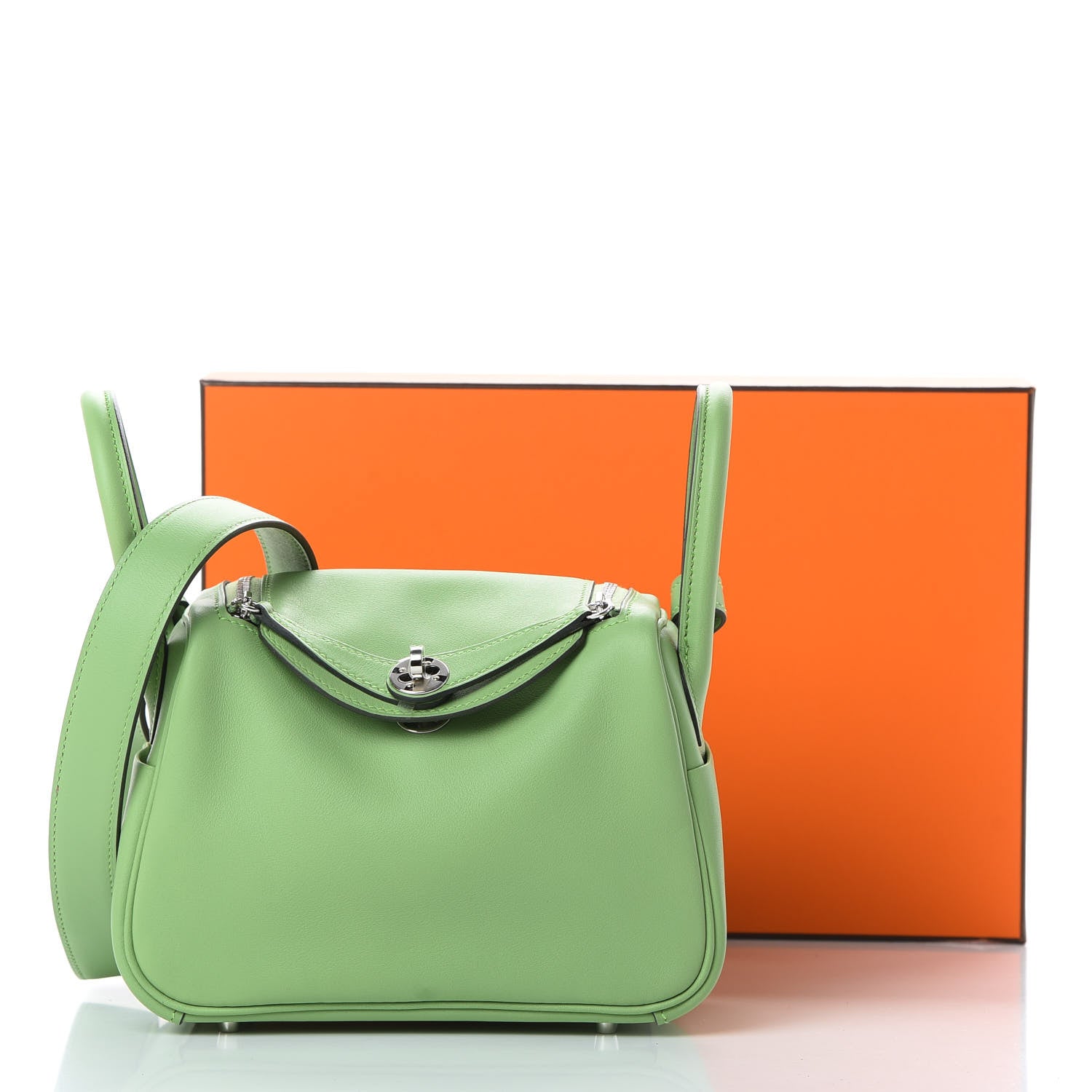 Hermes Swift Mini Lindy 20 Vert Criquet 12 of 12