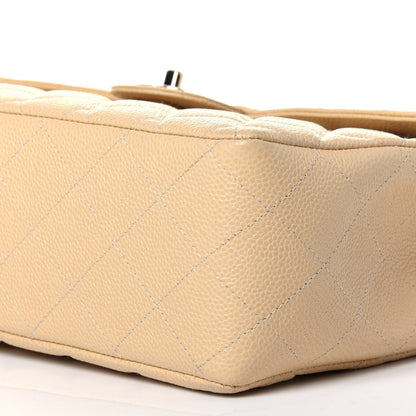 Chanel Caviar Quilted Jumbo Single Flap Beige 9 of 11