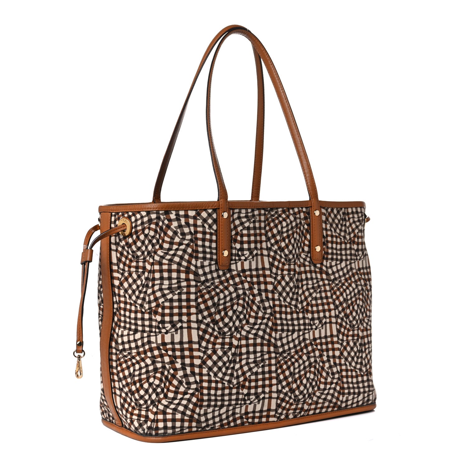 MCM Visetos Medium Liz Reversible Shopper Tote Cognac 5 of 19