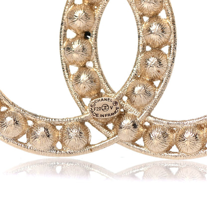 Chanel Crystal CC Brooch Gold 4 of 4