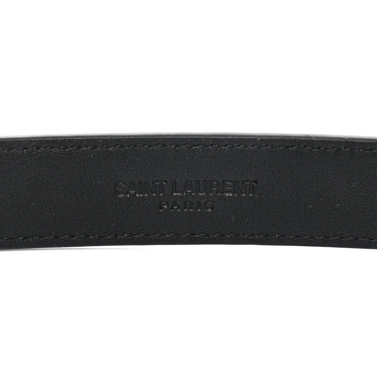 Saint Laurent Smooth Calfskin Monogram Square Buckle Belt 100 40 Black 5 of 6
