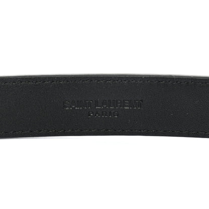 Saint Laurent Smooth Calfskin Monogram Square Buckle Belt 100 40 Black 5 of 6