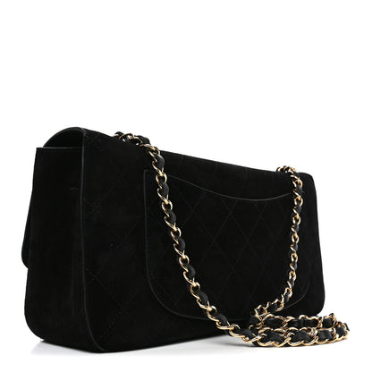 Chanel Suede Calfskin Small Souplissimo Maxi Flap Black 3 of 11