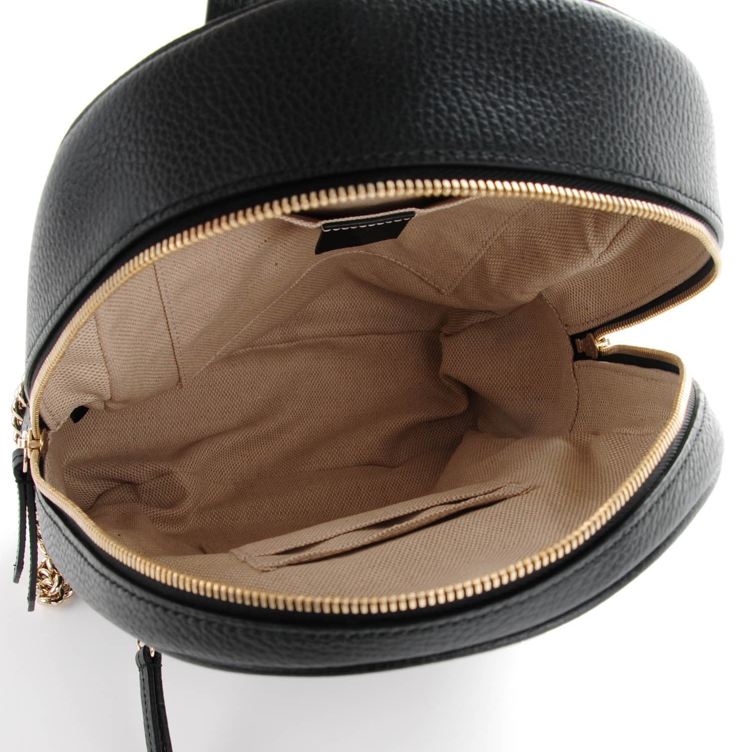 Gucci Pebbled Calfskin Soho Chain Backpack Black 5 of 7