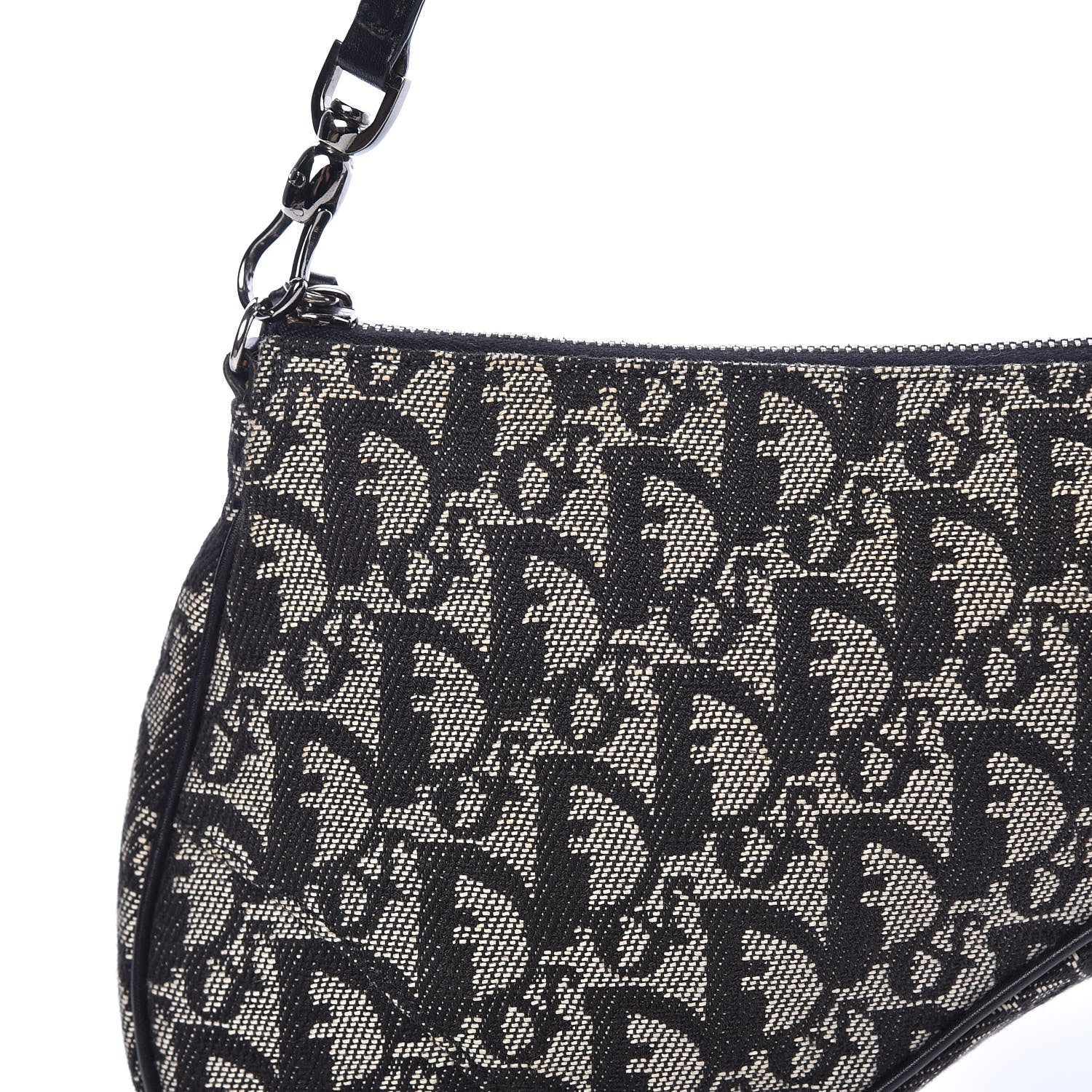 Christian Dior Monogram Mini Saddle Pochette Black 10 of 10