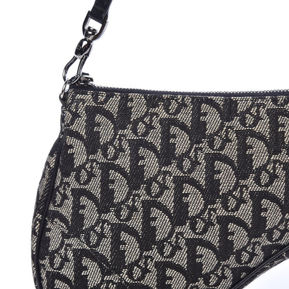 Christian Dior Monogram Mini Saddle Pochette Black 10 of 10