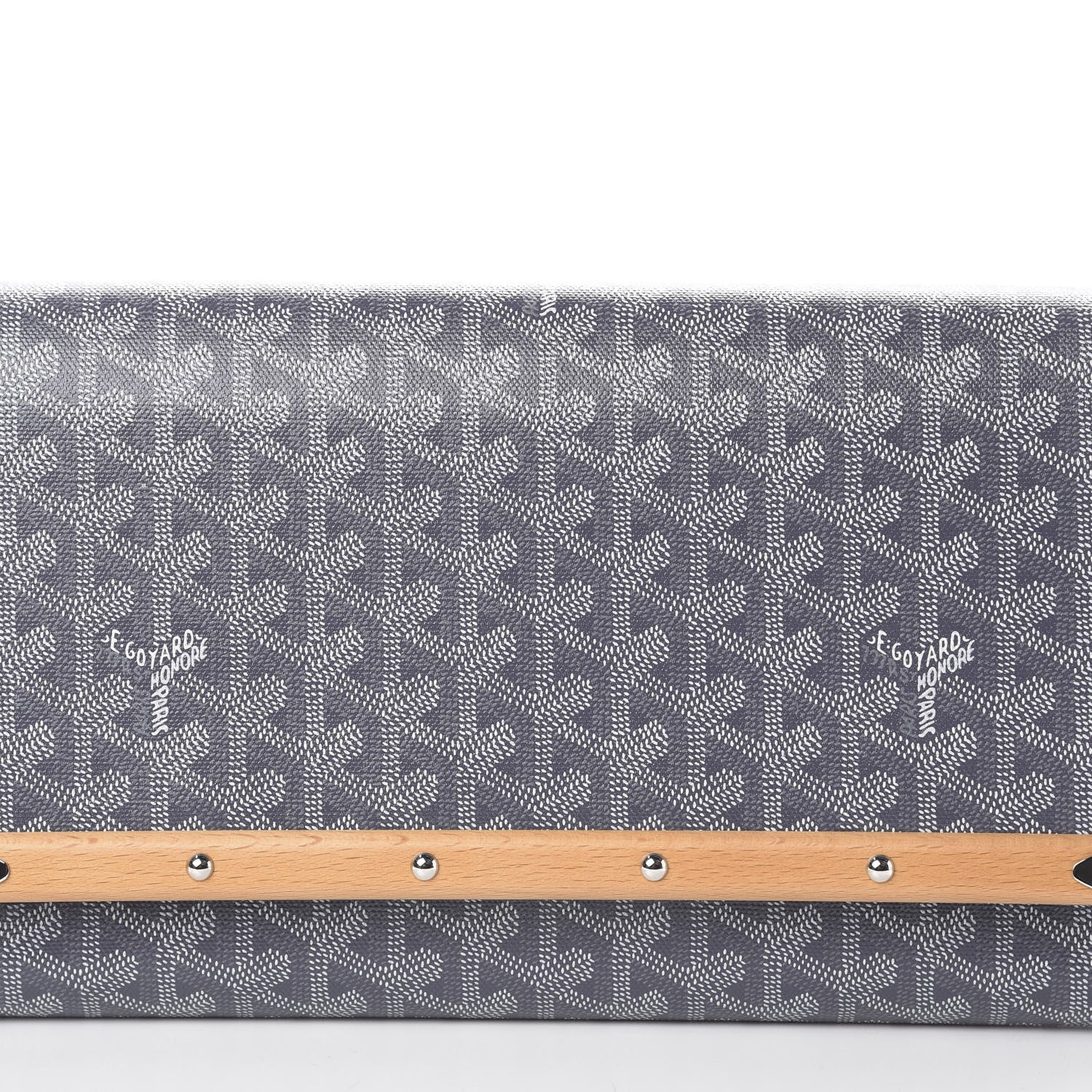 Goyard Goyardine Monte Carlo Bois Clutch Grey 6 of 6