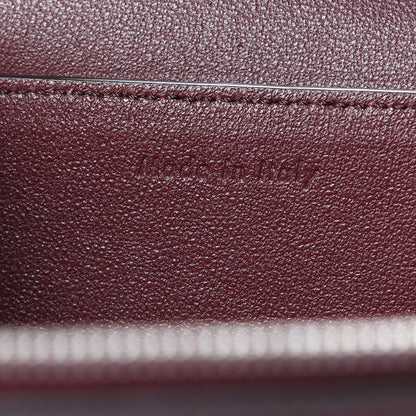 Celine Shiny Smooth Calfskin Medium Frame Shoulder Bag Burgundy Tan 6 of 13