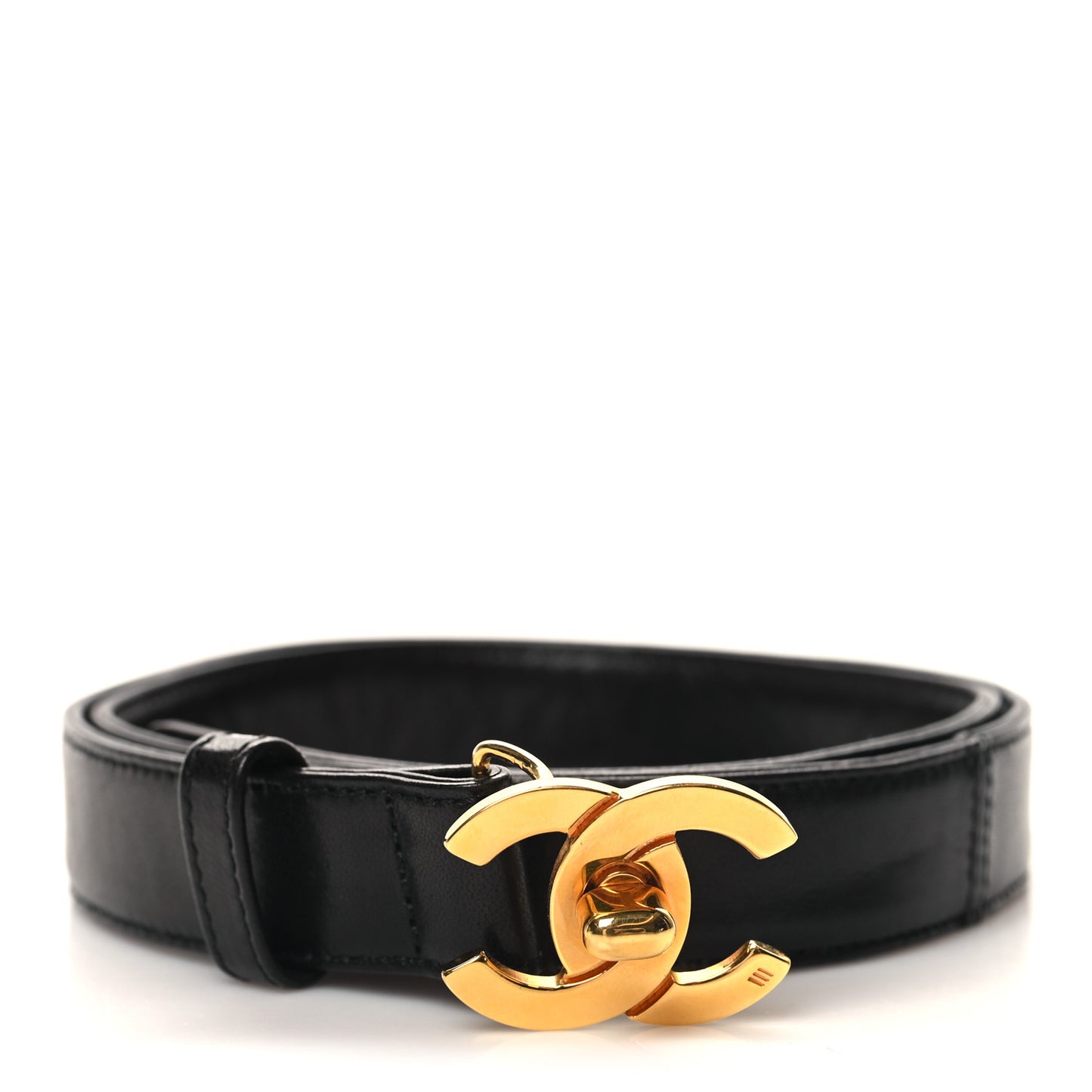 Calfskin CC Turnlock Belt 75 30 Black
