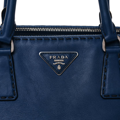 Prada City Calf Hand Stitched Medium Galleria Double Zip Tote Bleuette 8 of 17