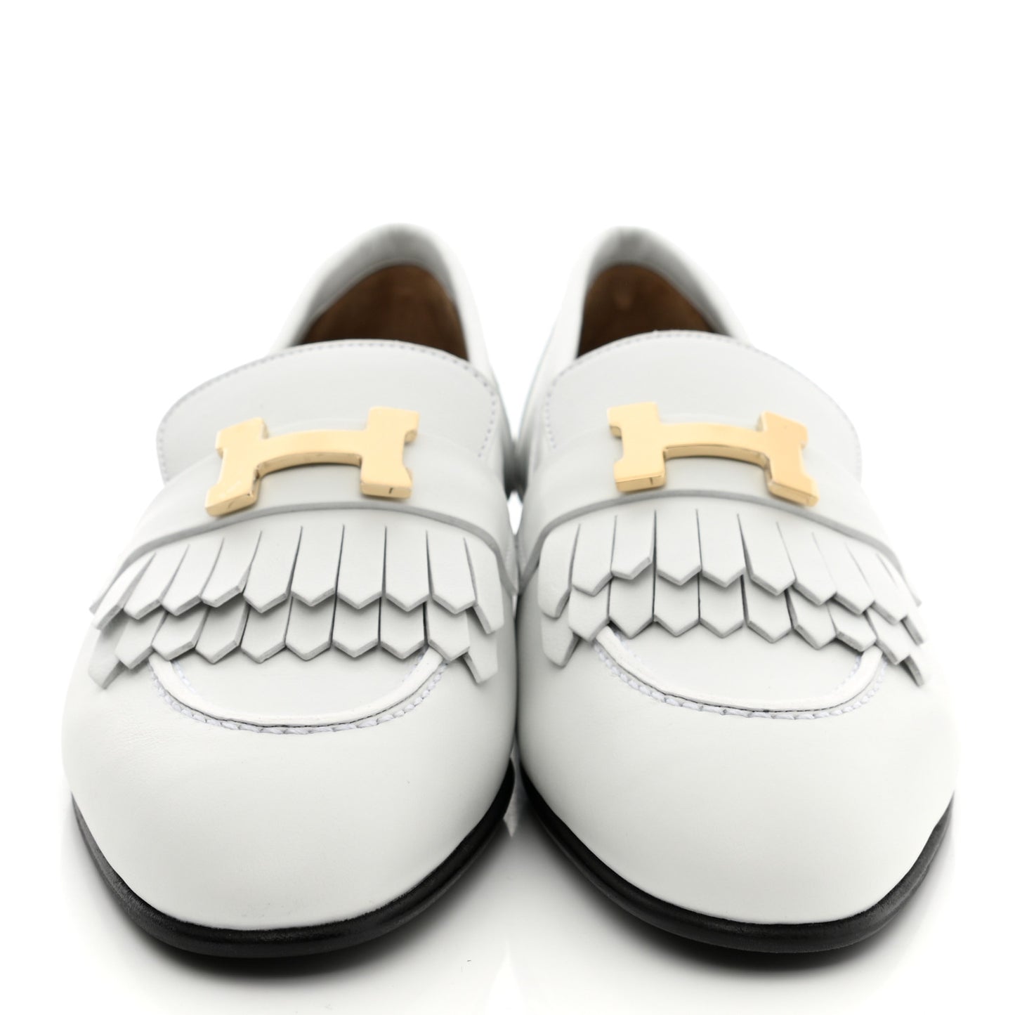 Calfskin Womens Royal Loafers 38 White
