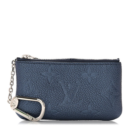 Louis Vuitton Metallic Empreinte Monogram Giant Key Pouch Navy Nacre 1 of 13