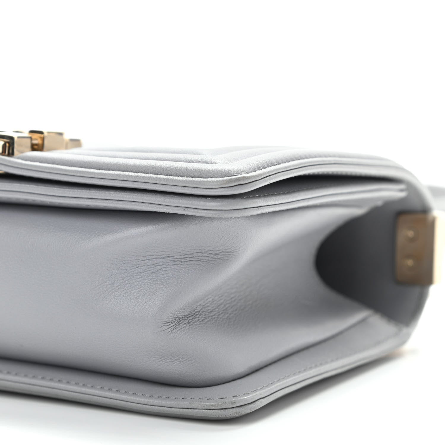 Chanel Calfskin Quilted Small Boy Flap Grey 9 of 12