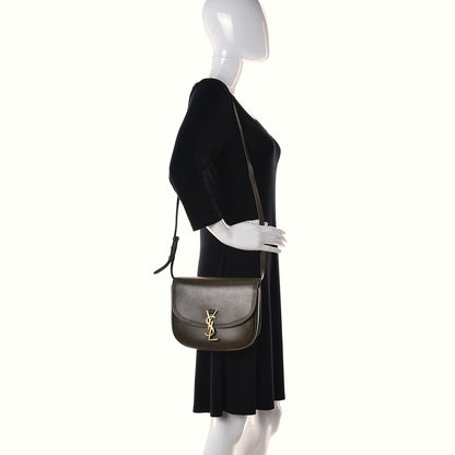 Saint Laurent Smooth Calfskin Monogram Medium Kaia Satchel Green 2 of 12