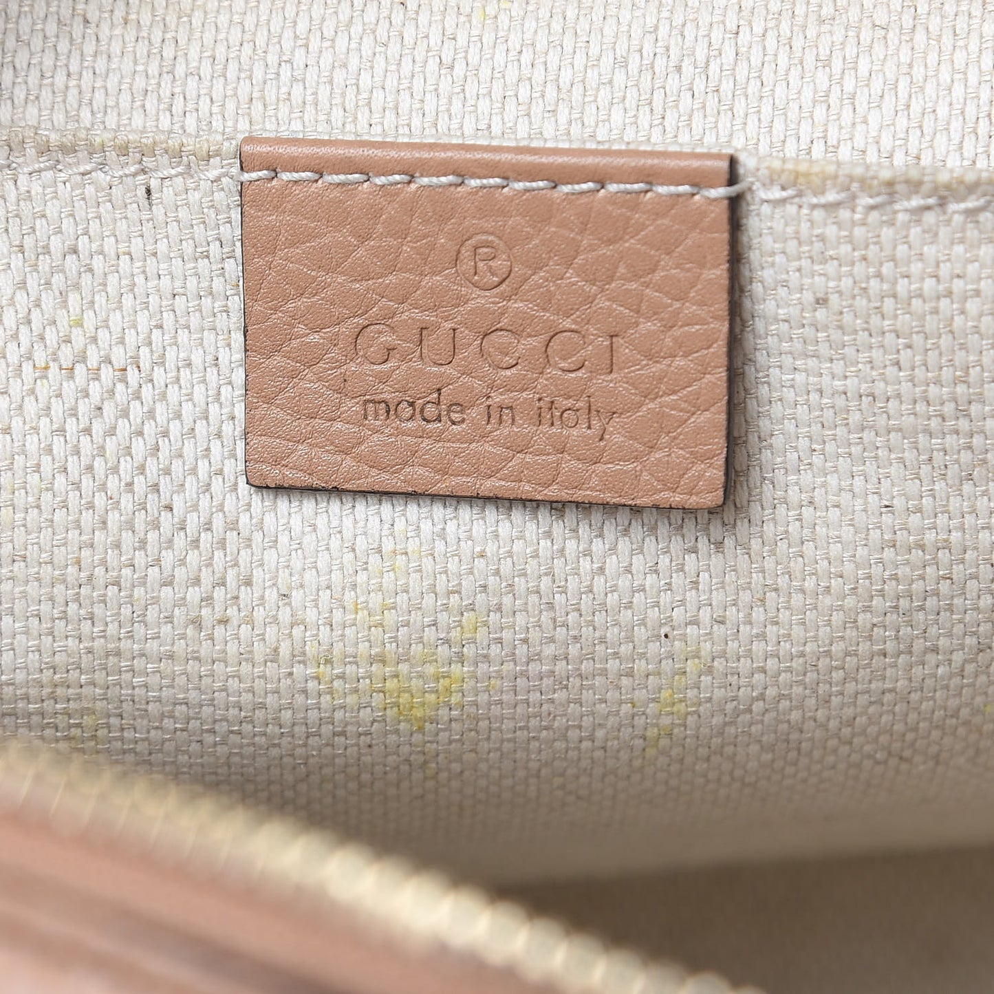 Pebbled Calfskin Small Soho Disco Bag Rose Beige