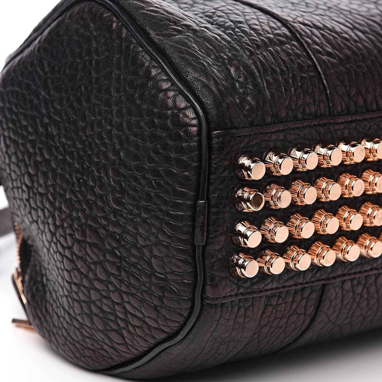 Pebbled Lambskin Rockie Black Rose Gold Hardware